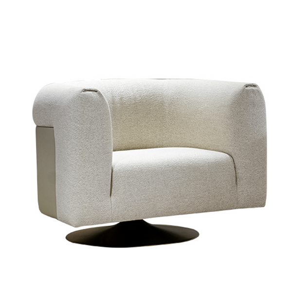 Turri Single Fabric Swivel Sofa Chair