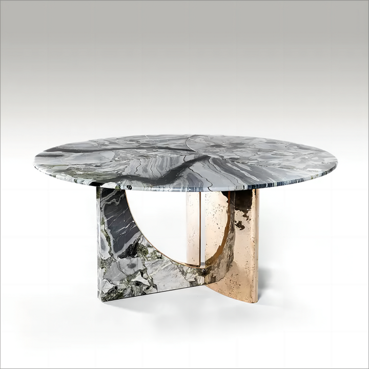 High-end Italian Blue Emerald Luxury Stone Dining Table