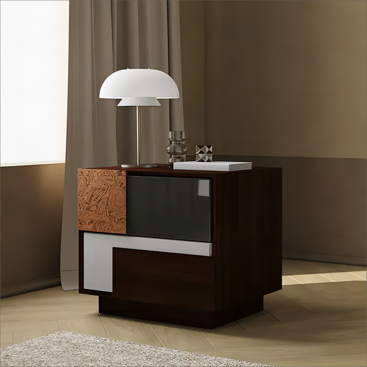 Italian baxter bedroom nightstand minimalist casual storage cabinet