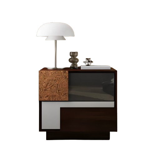 Italian baxter bedroom nightstand minimalist casual storage cabinet