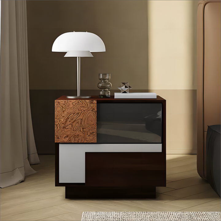 Italian baxter bedroom nightstand minimalist casual storage cabinet