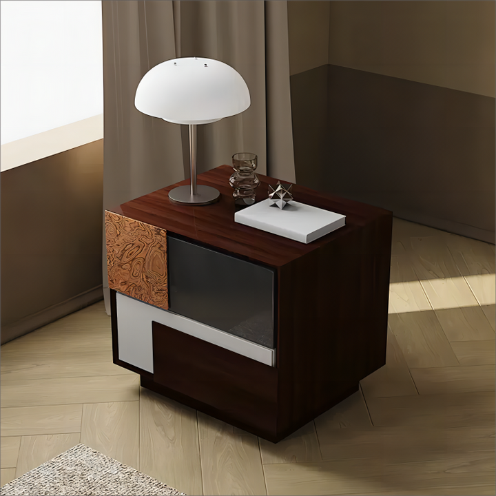 Italian baxter bedroom nightstand minimalist casual storage cabinet