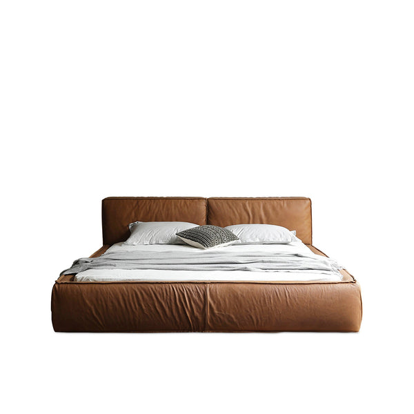 Bonaldo Leather Twin Floor Bed