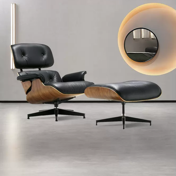 Eames Recliner Leather Eames Lounge Chair Simple Italian Single Sofa Chair