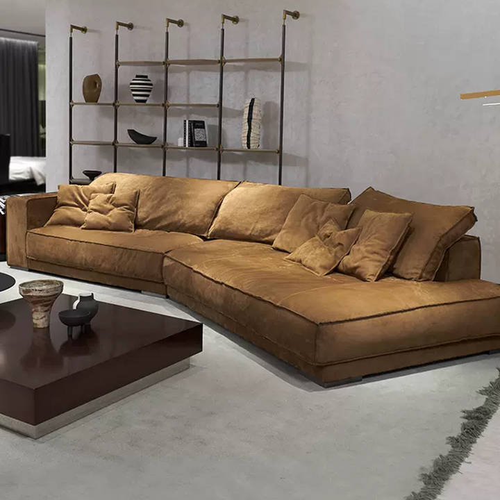 Italian Baxter Budapest Sofa Minimalist Shaped Corner Large Flat Sofa