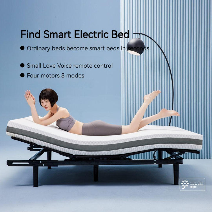 Girl lying on Find smart electric bed