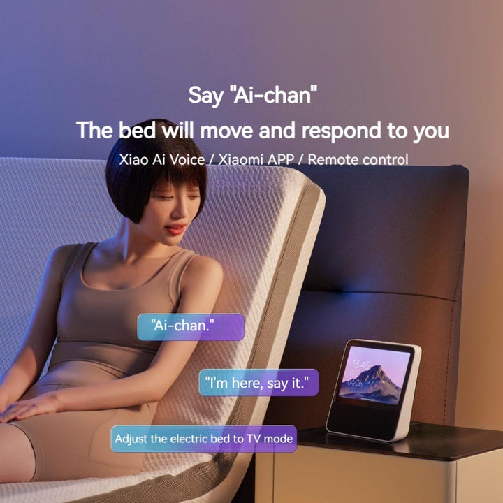 Girls control Find Smart Electric Bed via Xiao Ai Voice Intelligence