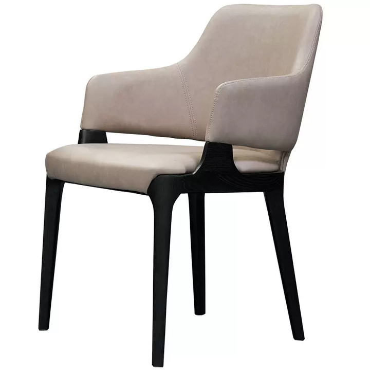 Italian Minimalist Fabric Lounge Chair Coffee Restaurant Dining Chair