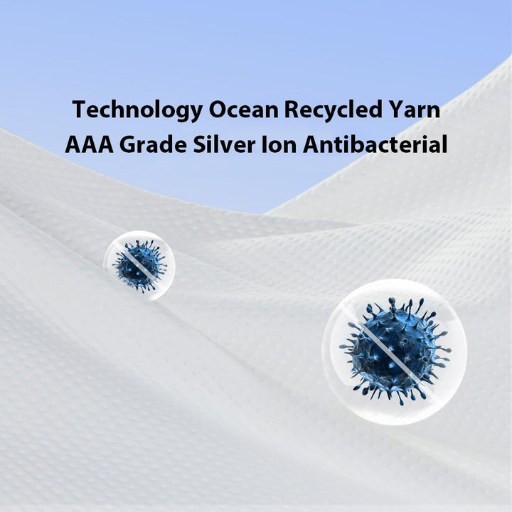 The double-layer soft and hard latex mattress uses high-tech marine recycled yarn to effectively inhibit bacteria