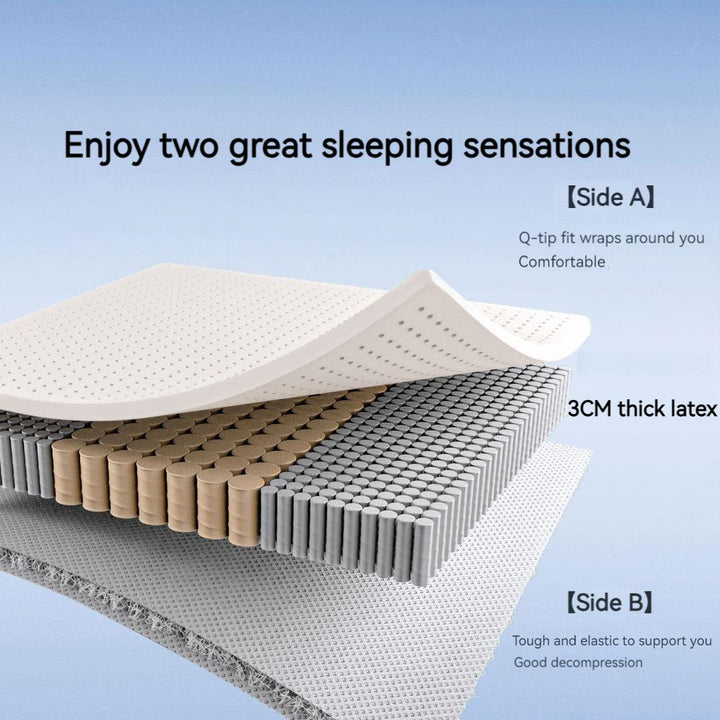 King Kong Oversized Spine Latex Mattress allows you to enjoy a double-sided sleeping experience