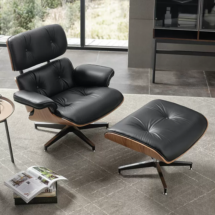 Eames Recliner Leather Eames Lounge Chair Simple Italian Single Sofa Chair