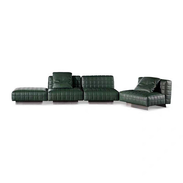 Checkerboard Leather Sofa