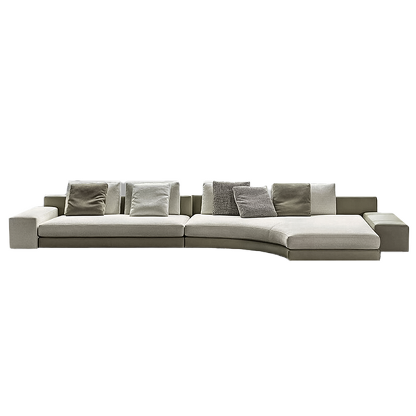 Curved Corner L-Shaped Sofa