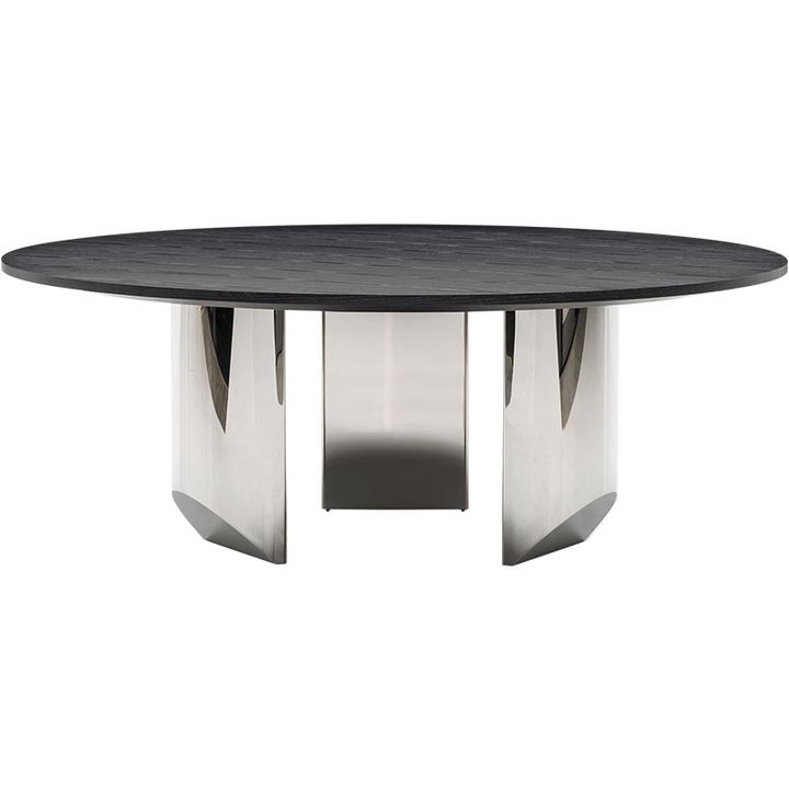 Italian Round Dining Table Modern Minimalist Light Luxury Marble Dining Table