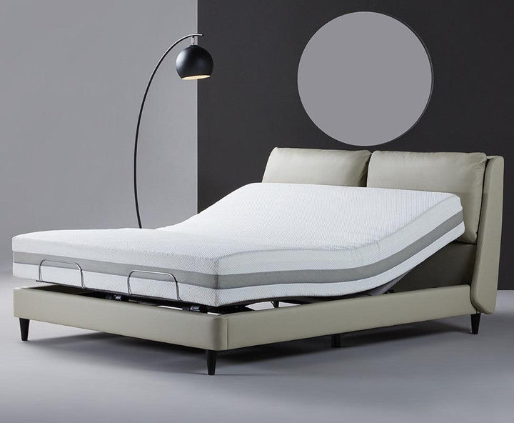 Feel eco-leather smart electric bed F series-beige