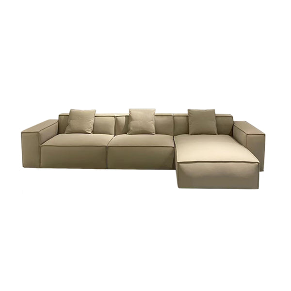 Leather Sofa Italian Minimalist Tofu Block Light Luxury Modula Sofa