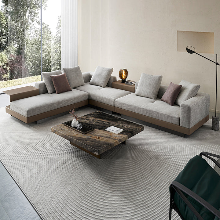 Connery Sofa Italian U-Shape Minimalist Fabric Sofa Living Room Modular Sofa