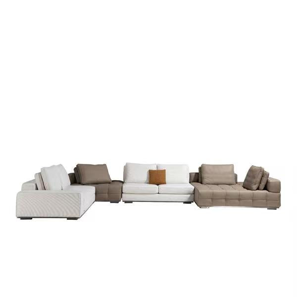 Italian Minimalist Lawrence Modular Sofa Light Luxury Leather Sofa